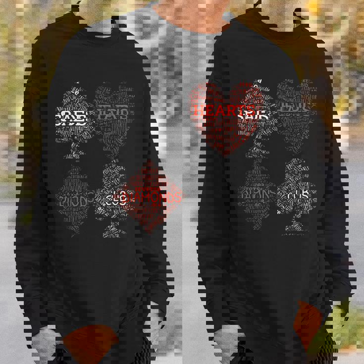 契約橋条件入札 重複カードゲーム Wordart スウェットシャツ 彼への贈り物