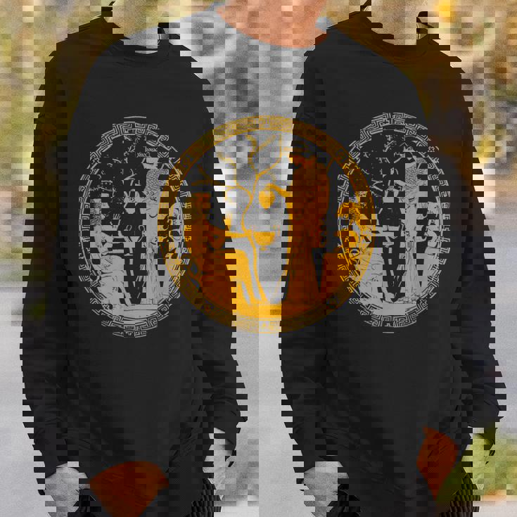 女神アテナと英雄ヘラクレス古代ギリシャ美術神話 スウェットシャツ 彼への贈り物