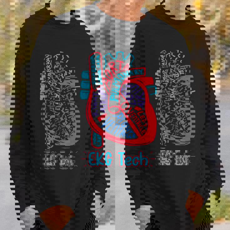 心電図技術者 心臓の各部位 看護師 循環器科 ギフト スウェットシャツ 彼への贈り物