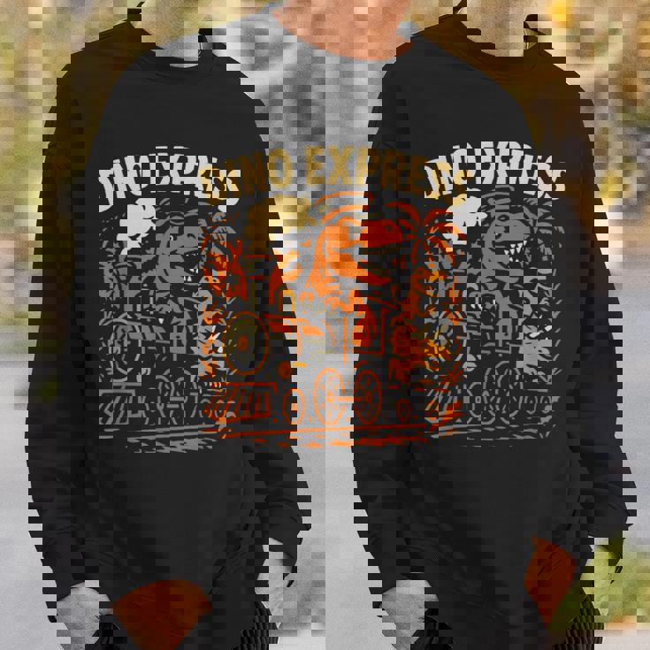 恐竜 エクスプレス 漫画 電車 恐竜 男の子 スウェットシャツ 彼への贈り物