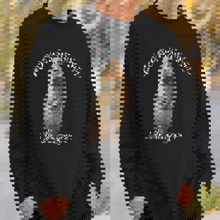 愉快なグラウンドリスウィスパーラー ギフト プレーリー ドッグ リス スウェットシャツ 彼への贈り物