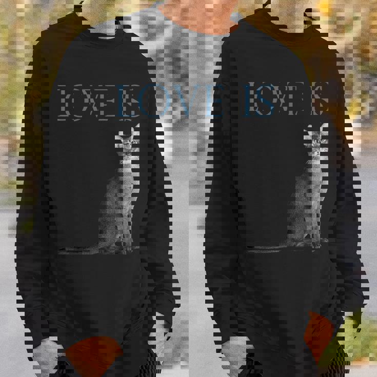 愛はアビシニアンキャット スウェットシャツ 彼への贈り物