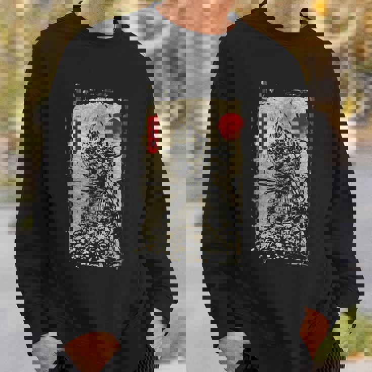 手描きの日本の侍 ヴィンテージ ソードマン アニメ 武士道 スウェットシャツ 彼への贈り物