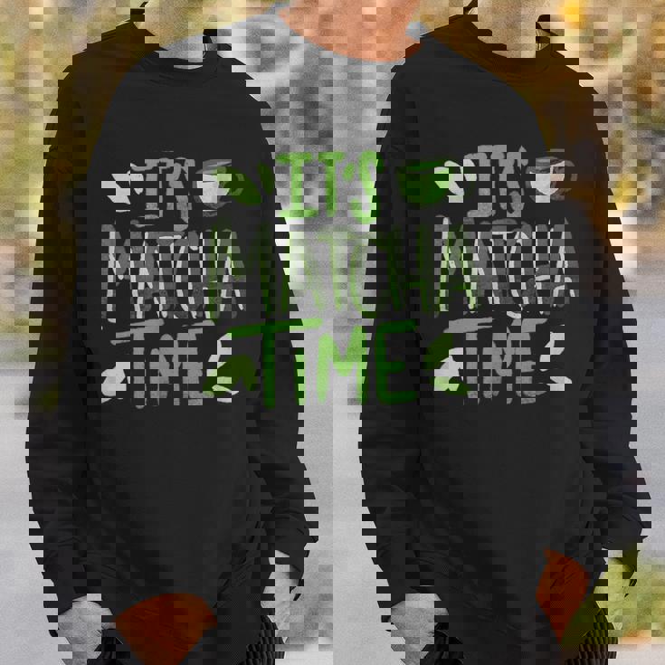 抹茶タイム おいしい日本の抹茶 スウェットシャツ 彼への贈り物