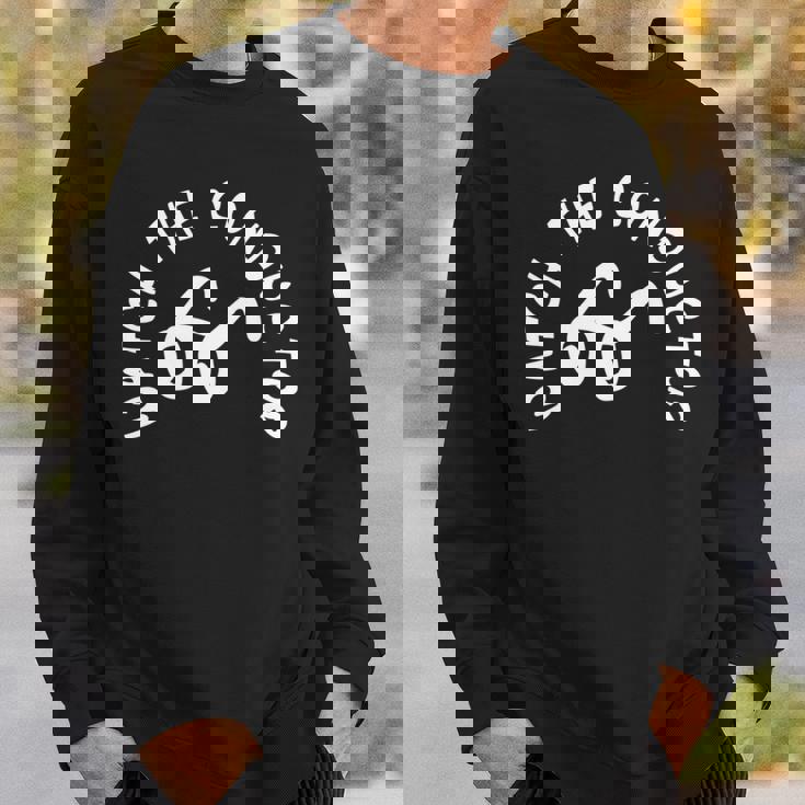 指揮者を見る 長袖tシャツ スウェットシャツ 彼への贈り物