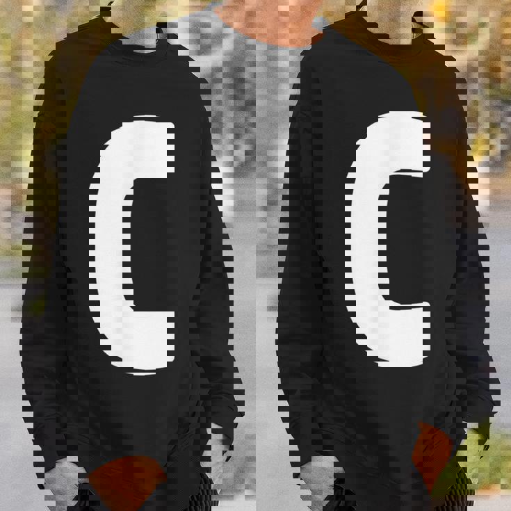 文字c 大文字 アルファベット モノグラム イニシャル スウェットシャツ 彼への贈り物