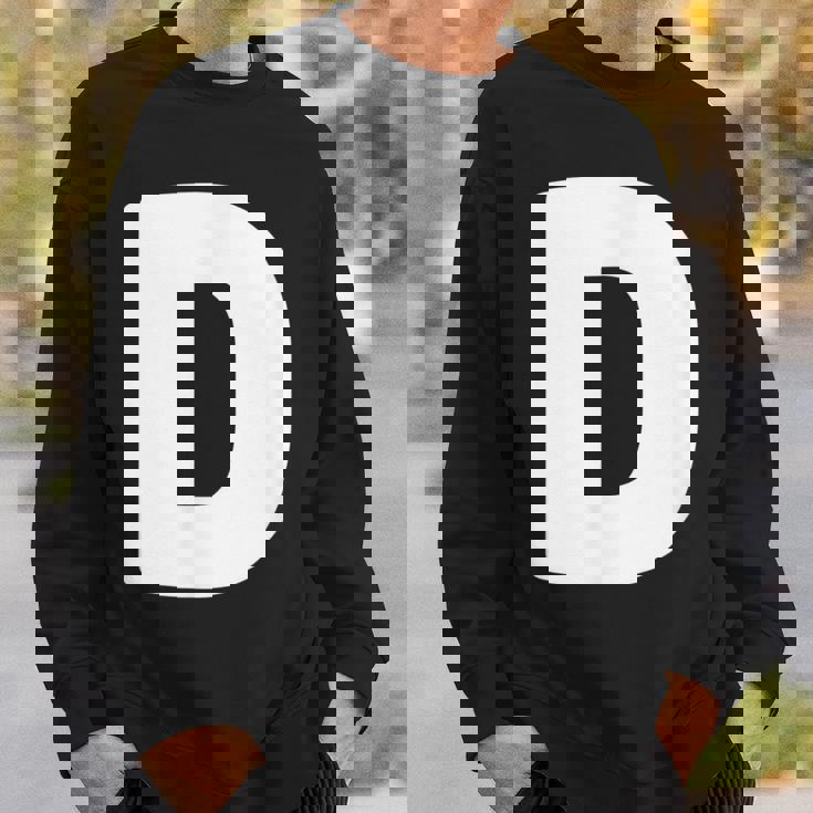 文字d 大文字 アルファベット モノグラム イニシャル スウェットシャツ 彼への贈り物