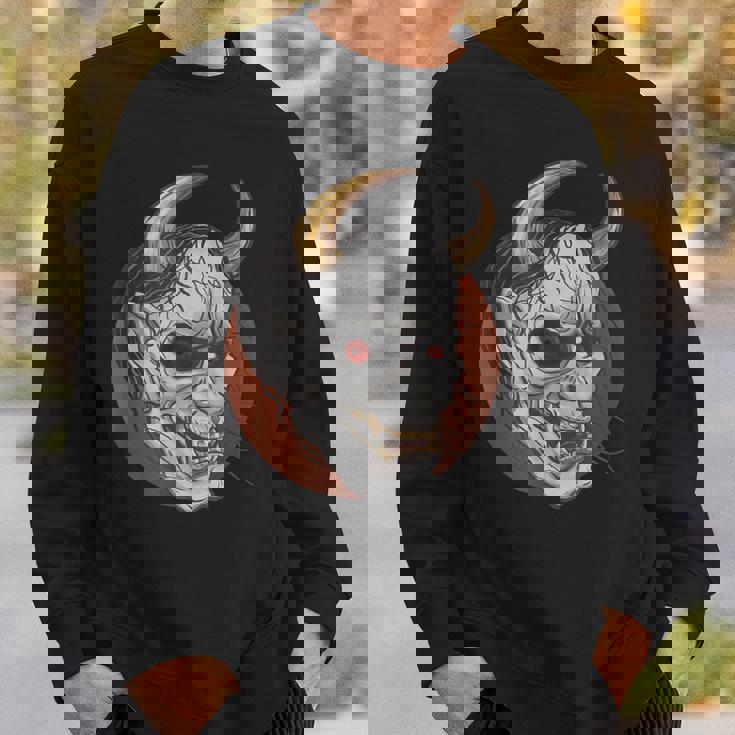 日本の般若マスク 能面 悪魔 鬼 タトゥー 入れ墨 スウェットシャツ 彼への贈り物