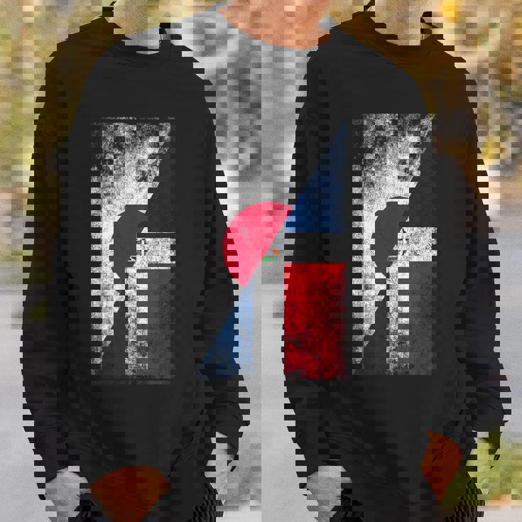 日本ドミニカ共和国の国旗 日本のドミニカ共和国 スウェットシャツ 彼への贈り物