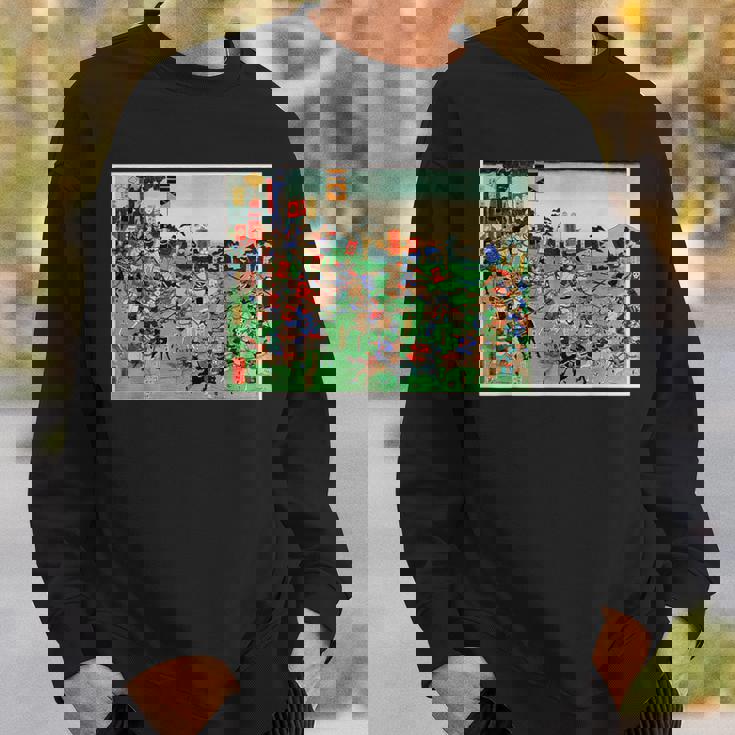 日本レトロアート 歌川国吉 2陸軍の戦い スウェットシャツ 彼への贈り物