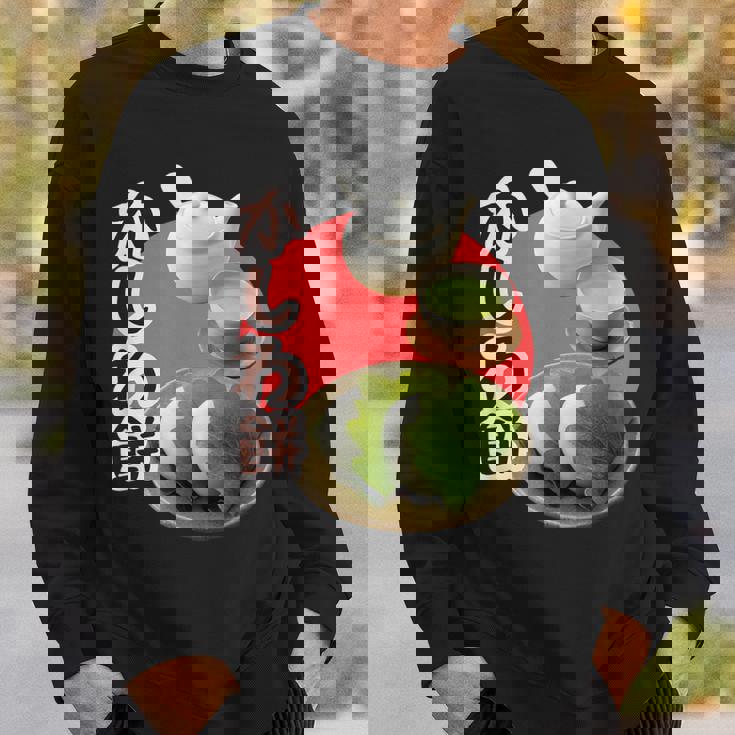 日本食 大阪 美味しい 可愛い 郷土料理 伝統的な料理 面白い 食べ物 柏餅 餅 日本 和スイーツ 和菓子 お茶 スウェットシャツ 彼への贈り物