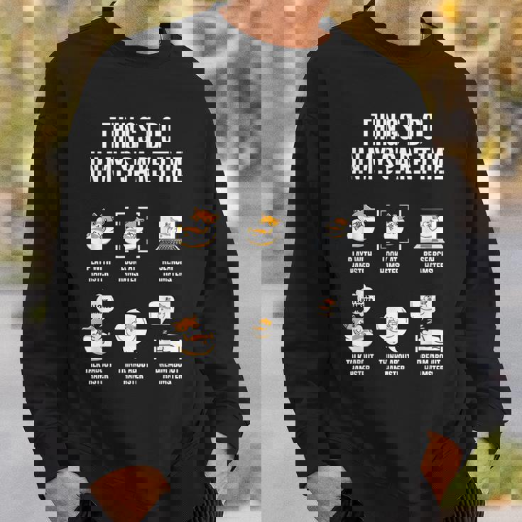 暇なときにすることハムスターおもしろいハムスター好き スウェットシャツ 彼への贈り物