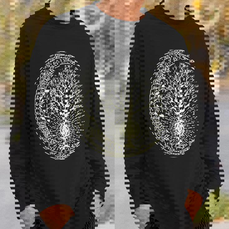 曼荼羅tシャツ 生命の樹 タトゥースタイルシャツ 長袖tシャツ スウェットシャツ 彼への贈り物