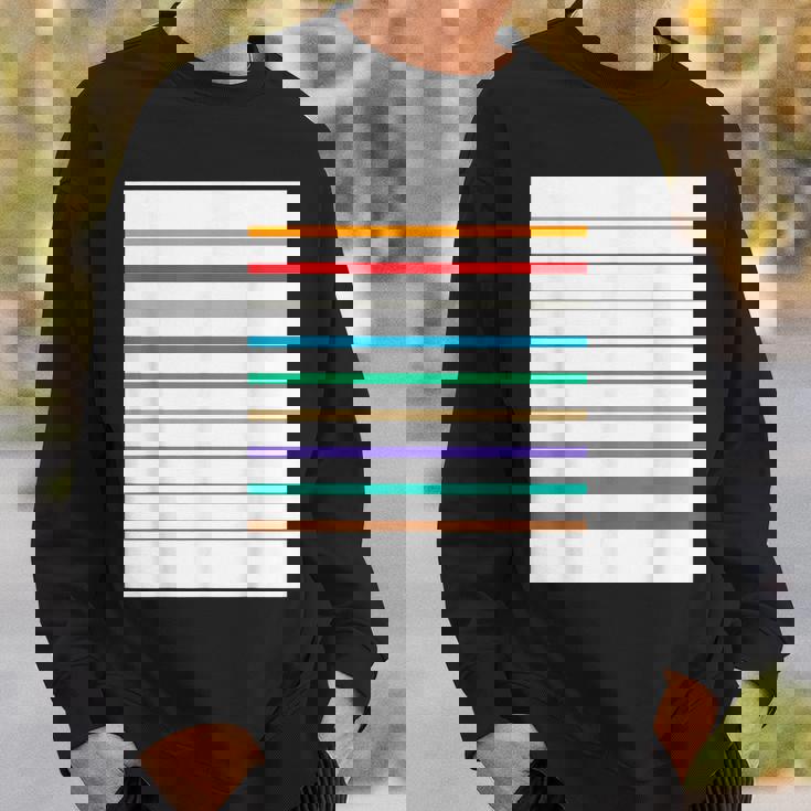 東京の地下鉄 カラー 色 ボーダー 鉄道【電車ファン】【変なデザイン屋さん】メトロ 面白い ポップ デザイン スウェットシャツ 彼への贈り物