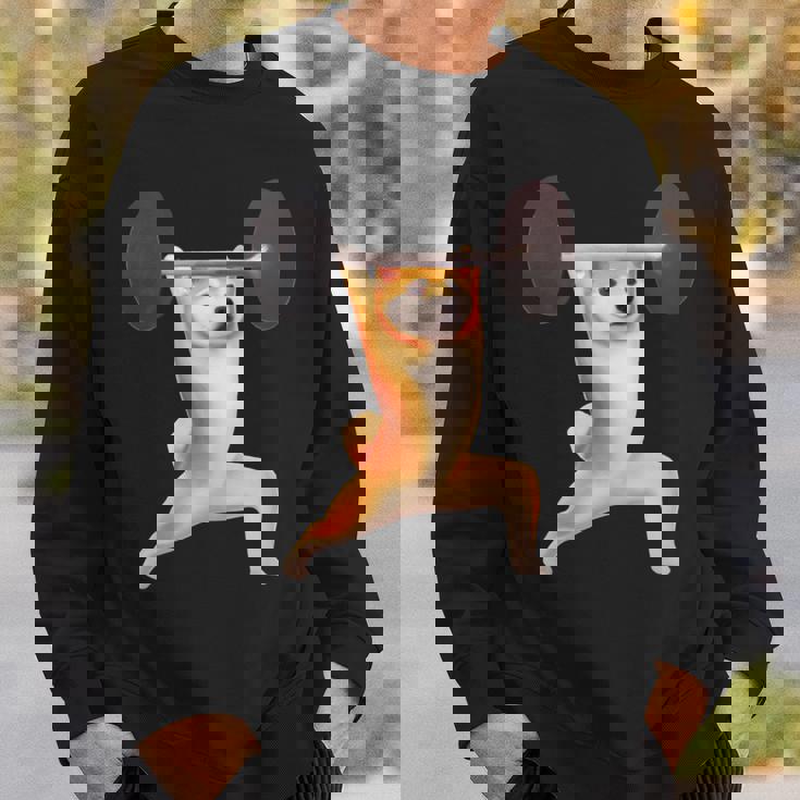 柴犬 イヌ 面白いtシャツ 犬 筋トレ 文字入り メンズ おもしろ 面白い 服 おもしろグッズ 文字tシャツ ネタ 長袖tシャツ スウェットシャツ 彼への贈り物