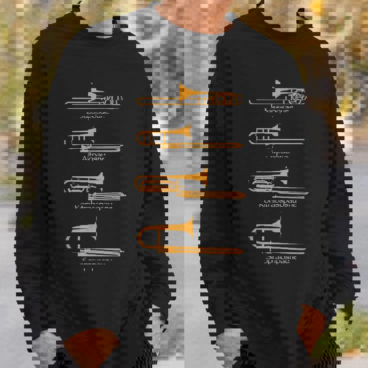 様々なトロンボーンタイプ トロンボーンギフト スウェットシャツ 彼への贈り物