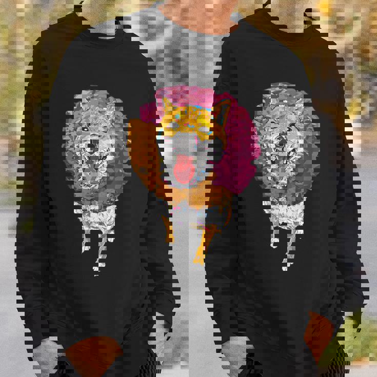 犬ドーナツシリーズ 柴犬 スウェットシャツ 彼への贈り物