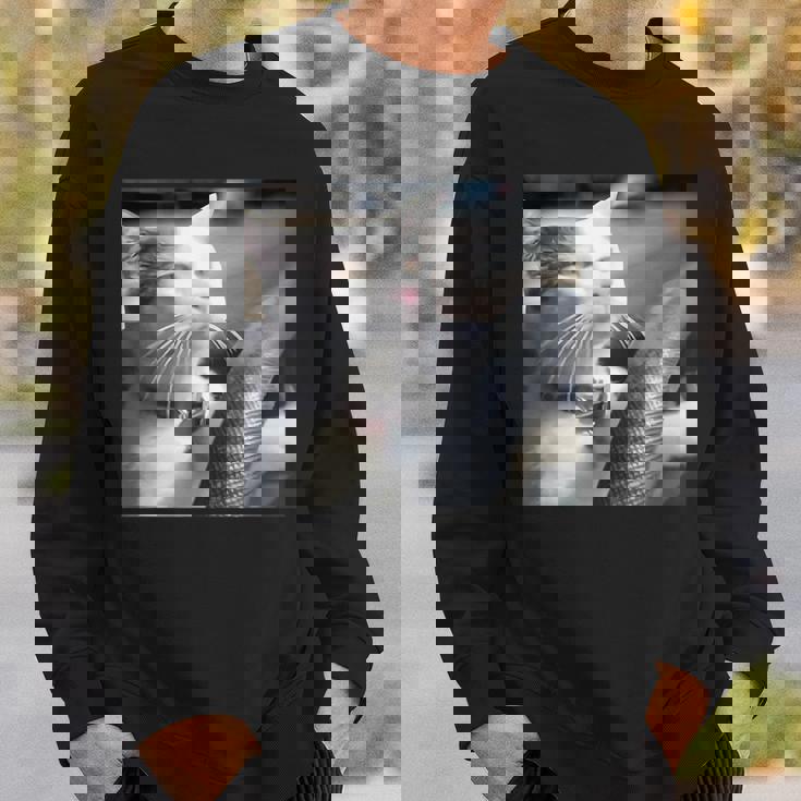 猫のミームtシャツを運転します スウェットシャツ 彼への贈り物