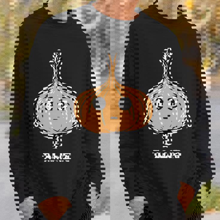 玉ねぎ 顔 イラスト かわいい おもしろ 面白い 簡単 シンプル ゆるい 野菜 長袖tシャツ スウェットシャツ 彼への贈り物