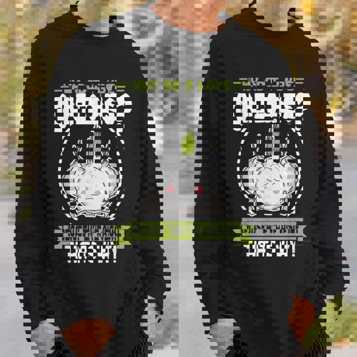 玉ねぎが好きな理由-素晴らしい玉ねぎ スウェットシャツ 彼への贈り物