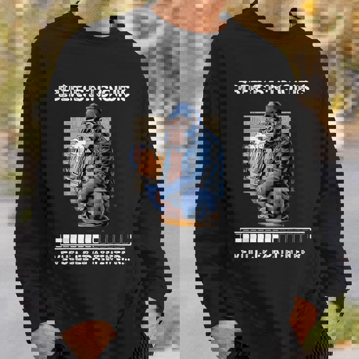 男性用ビール食前酒、ユーモア、男性、ゴリラへのギフトに。 スウェットシャツ 彼への贈り物