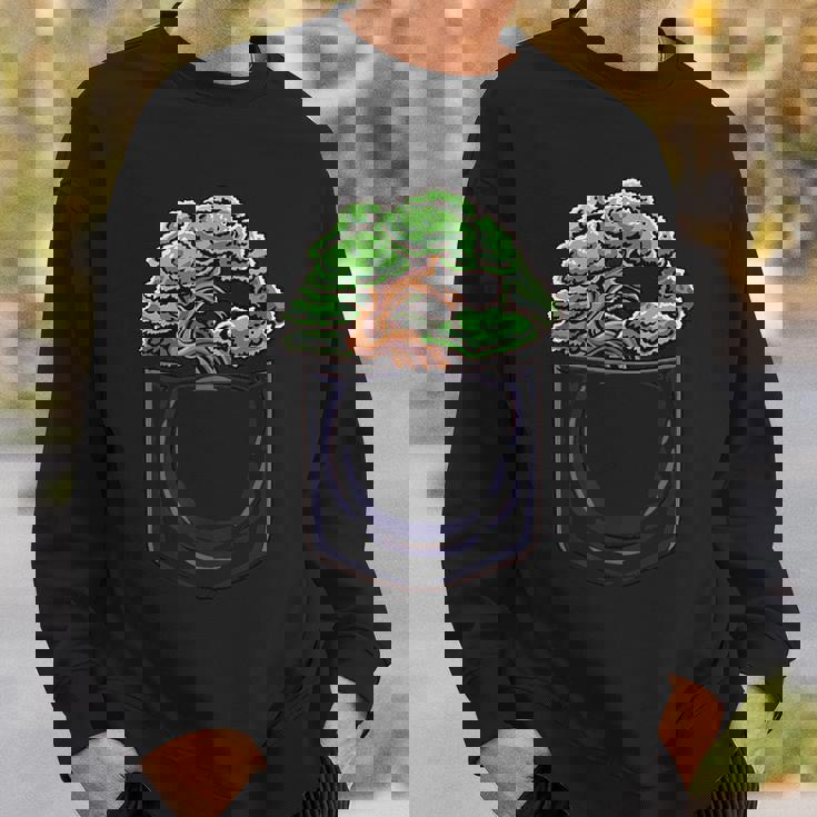 盆栽 木 膨らみポケット 面白いデザイン 盆栽 スウェットシャツ 彼への贈り物