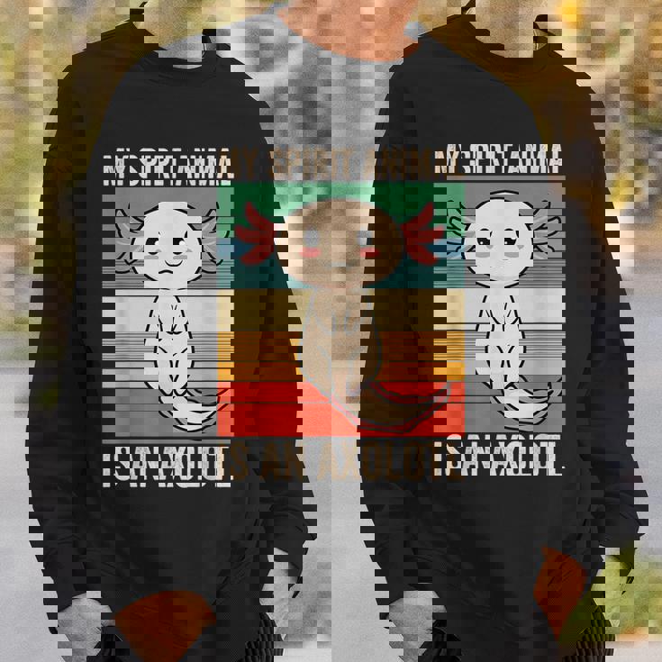 私のスピリットアニマルはウーパールーパーかわいいアホロートルキッズ スウェットシャツ 彼への贈り物