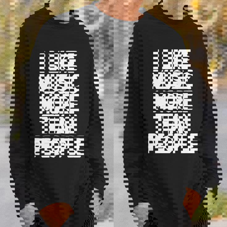 私は人より音楽が好き 長袖tシャツ スウェットシャツ 彼への贈り物