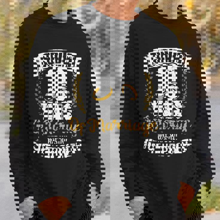 結婚10年目の超大国10年目の結婚記念日 長袖tシャツ スウェットシャツ 彼への贈り物