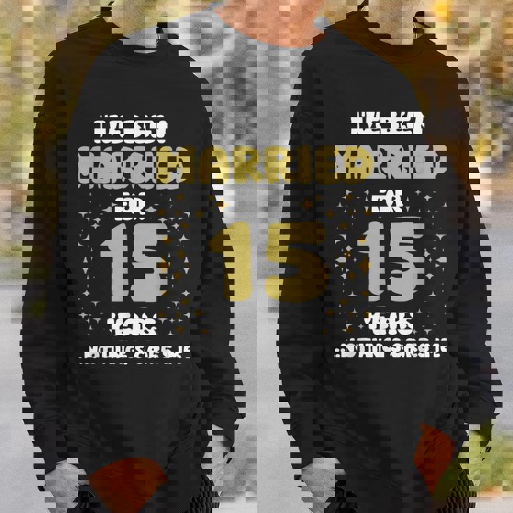 結婚15年 15周年 夫 妻 記念日 スウェットシャツ 彼への贈り物