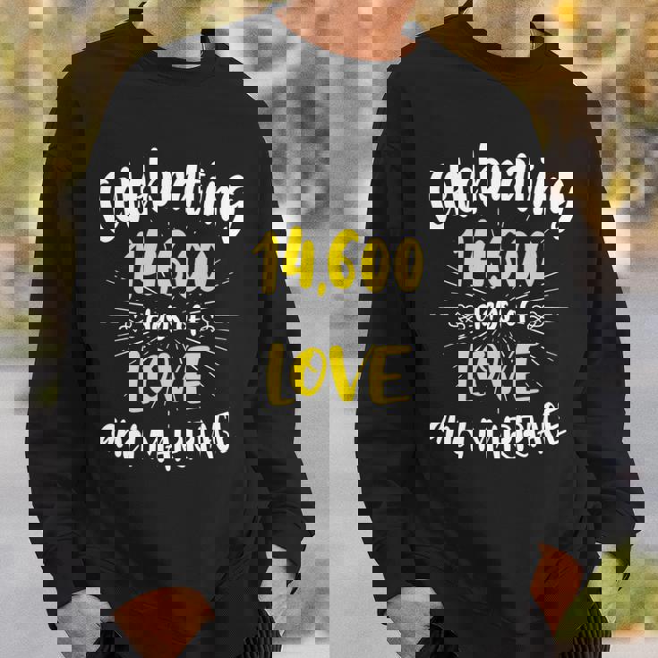 結婚40周年のお祝い 結婚40周年記念 長袖tシャツ スウェットシャツ 彼への贈り物