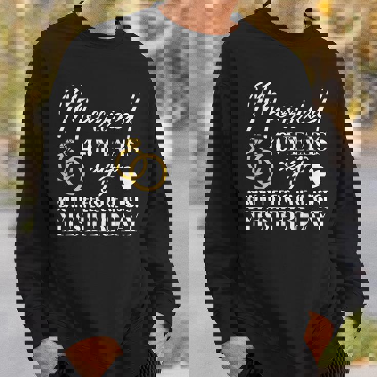 結婚40周年記念アパレル カップル 夫 妻 40 スウェットシャツ 彼への贈り物