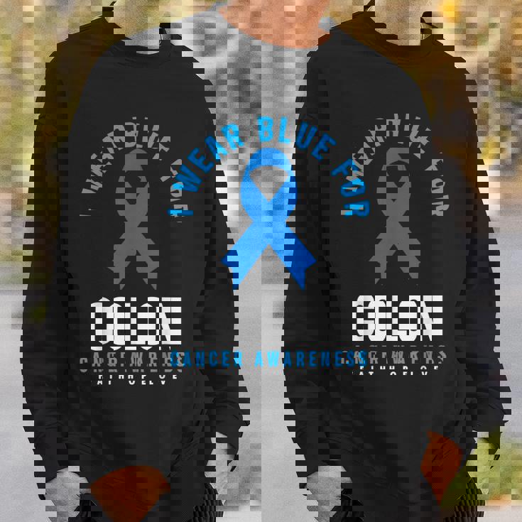 結腸直腸癌 I Wear Blue For Colon Cancer Awareness スウェットシャツ 彼への贈り物