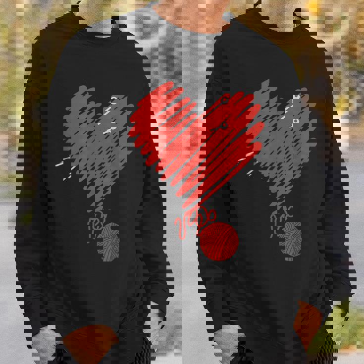 編み物 I かぎ針編み I 毛糸 I ニッター I 編み物 スウェットシャツ 彼への贈り物