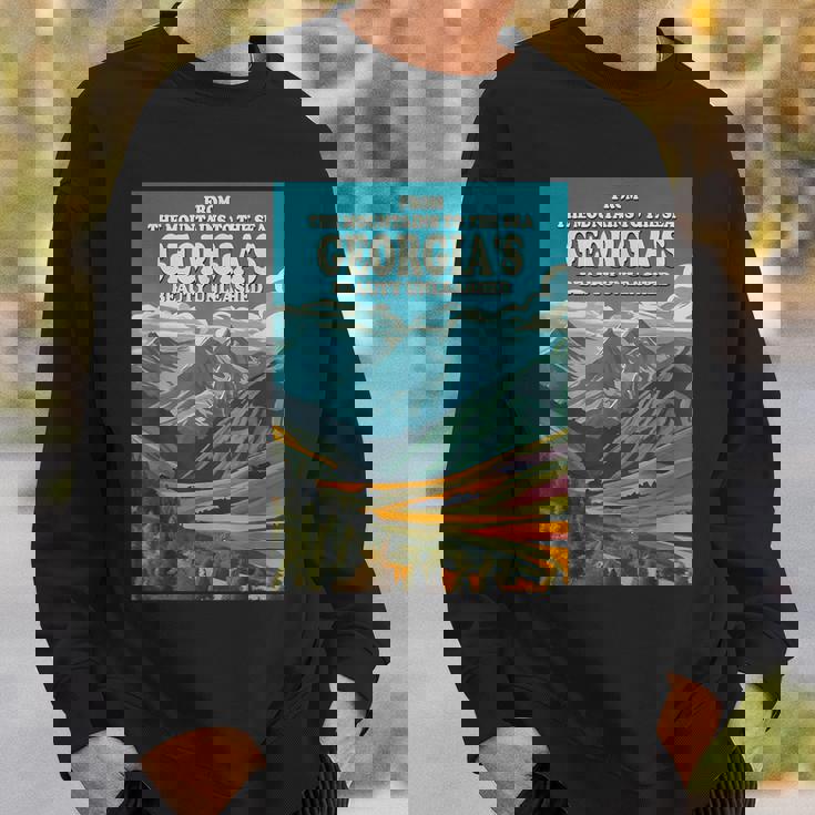 美しいジョージア共和国、グルジア共和国 スウェットシャツ 彼への贈り物