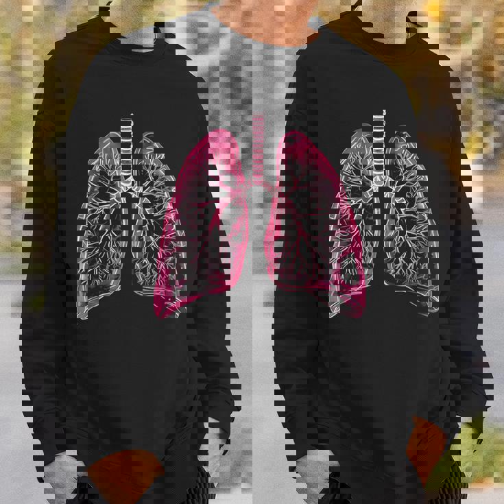 肺の解剖学的2d 医師と呼吸ファン向け スウェットシャツ 彼への贈り物