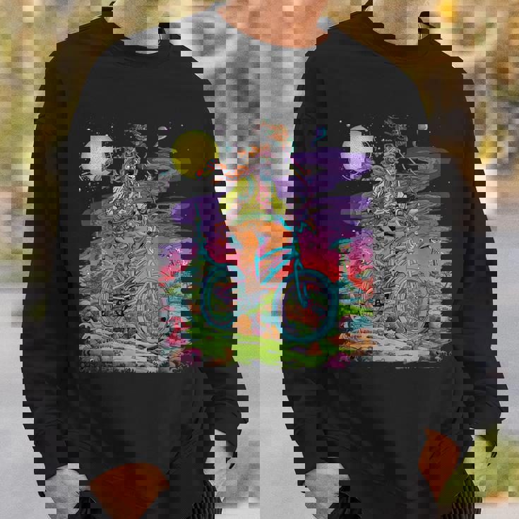 自転車デイホフマントリップ サイケデリックコミックスタイル ヒッピー スウェットシャツ 彼への贈り物