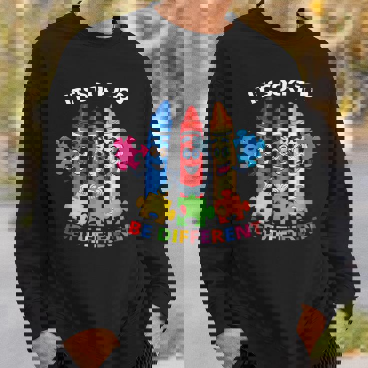 自閉症の認識 違ってもいい 自閉症の青 スウェットシャツ 彼への贈り物