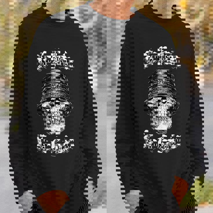 苦労なくして得るものなし チカーノタトゥーアートスカルホームボーイローライダー スウェットシャツ 彼への贈り物