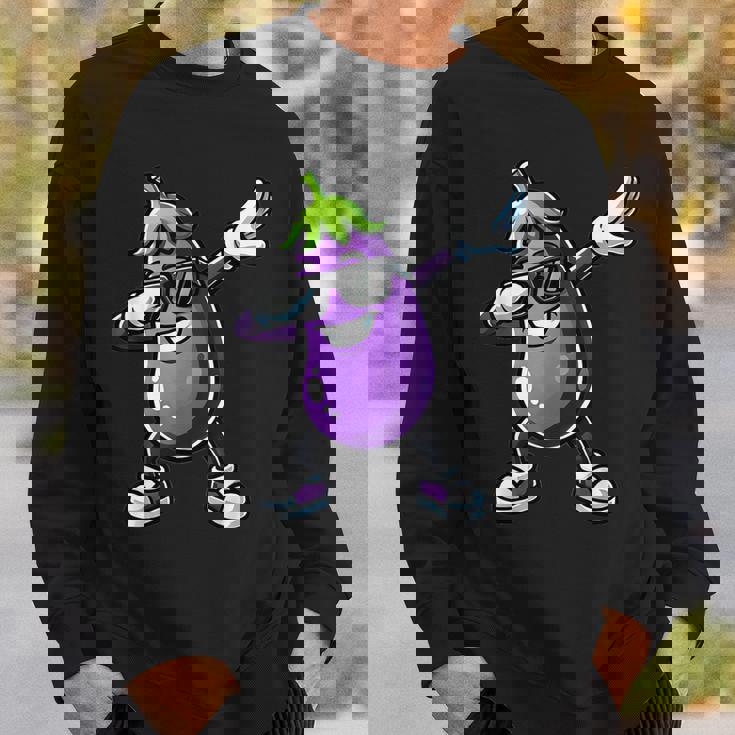 茄子を軽くたたく面白い野菜ギフト ナス付き スウェットシャツ 彼への贈り物