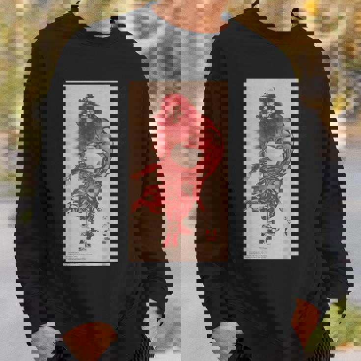 葛飾北斎 「朱描き鍾馗・朱鍾馗・赤鍾馗」 スウェットシャツ 彼への贈り物