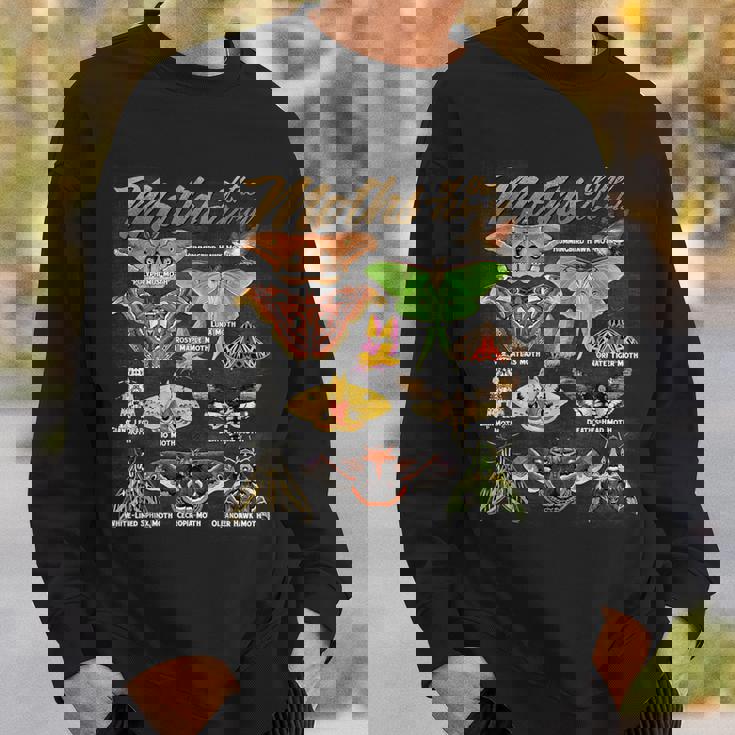 蛾 世界の動物 知育 昆虫 蛾好き スウェットシャツ 彼への贈り物