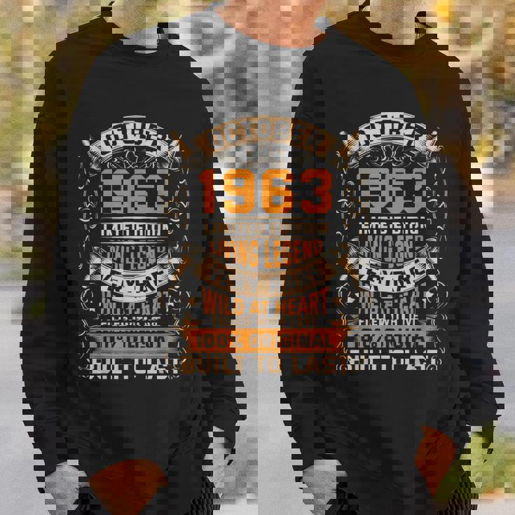 誕生日 オリジナル 1963年10月 スウェットシャツ 彼への贈り物