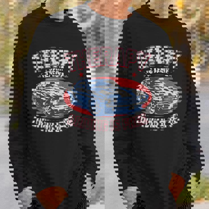 車 面白いtシャツ 自動車 おもしろ ネタ 文字入り 大人 メンズ おもしろグッズ 車いじり ドライブ 英語 長袖tシャツ スウェットシャツ 彼への贈り物