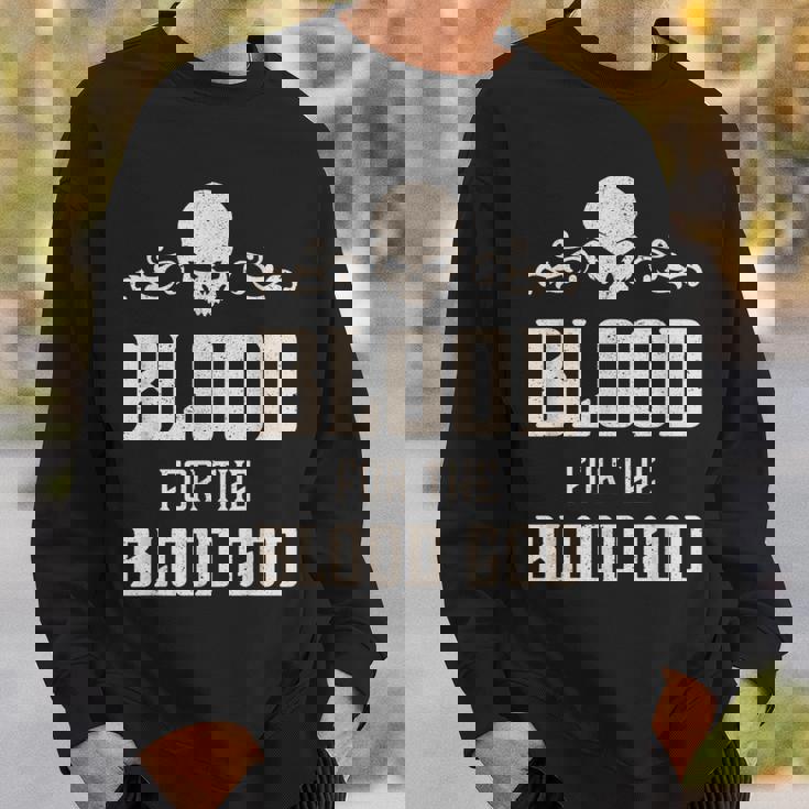 邪悪な頭蓋骨の血 血神 地獄の魔王 スウェットシャツ 彼への贈り物