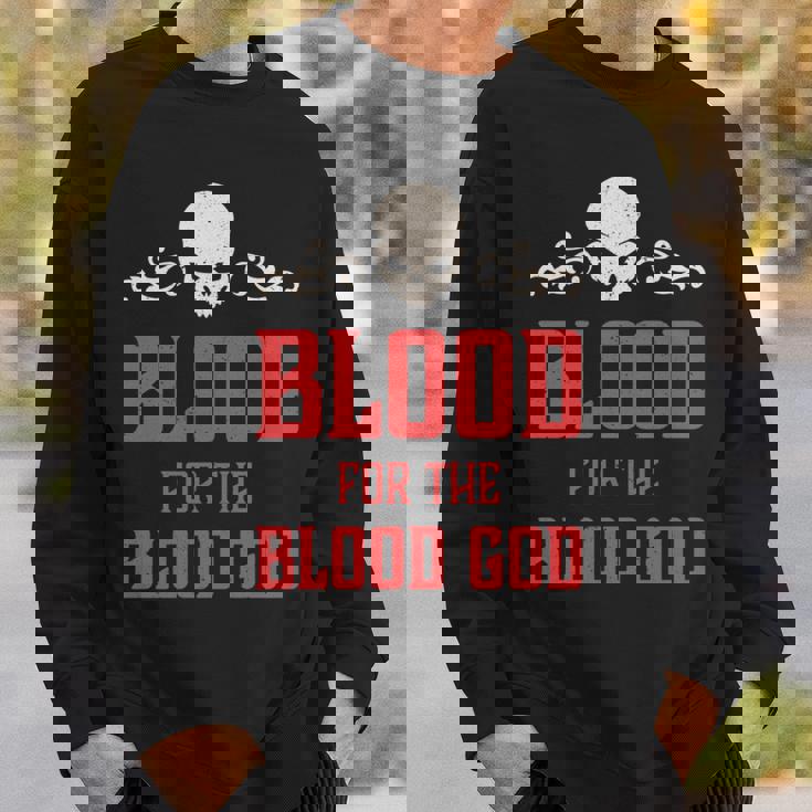 邪悪な頭蓋骨の血 血神 地獄の魔王 長袖tシャツ スウェットシャツ 彼への贈り物