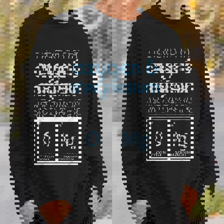 酸素 マグネシウム お出かけ 科学 Omg おもしろ化学 オタク スウェットシャツ 彼への贈り物