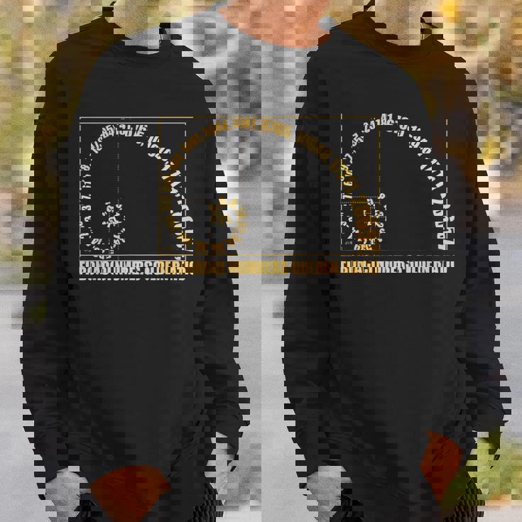 金比 フィボナッチスパイラル タイポグラフィック スウェットシャツ 彼への贈り物