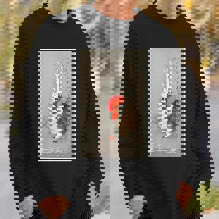 雄鶏と鶏 1900 大原興村 和農場生活 長袖tシャツ スウェットシャツ 彼への贈り物