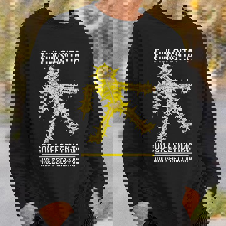 メンズ 電気技師が下手だったら骨が感電死する スウェットシャツ 彼への贈り物